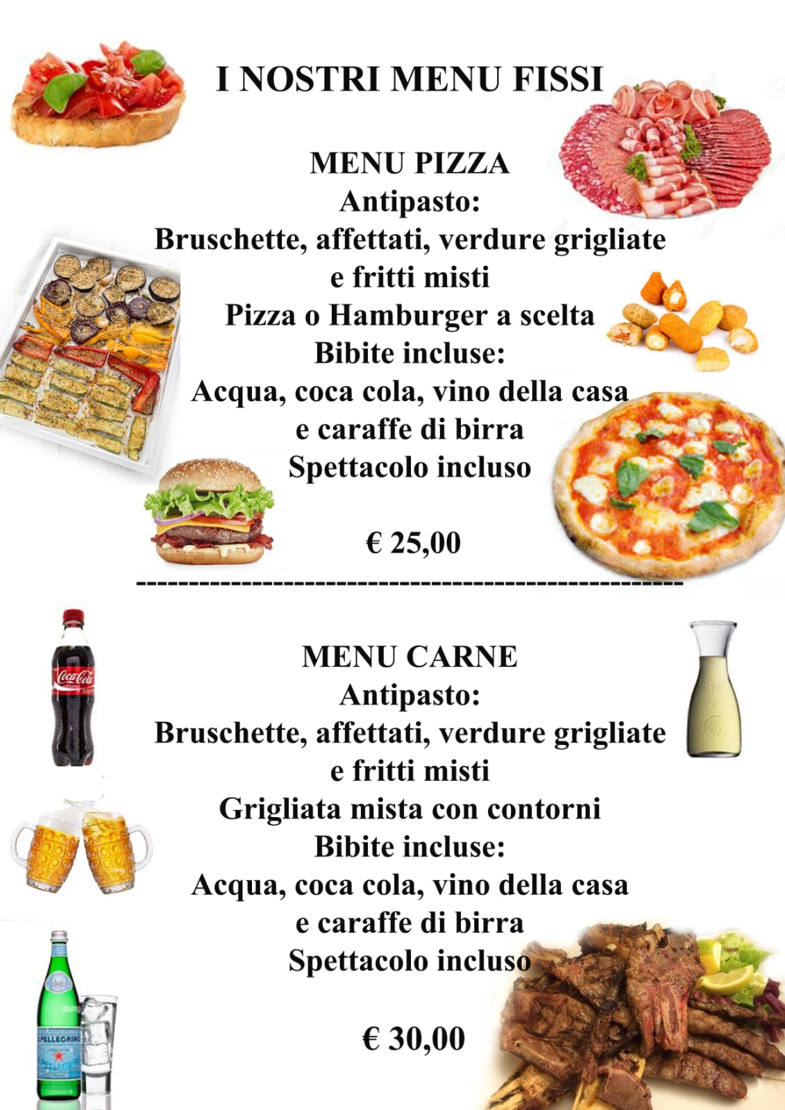 Menu Fissi Locanda Blues